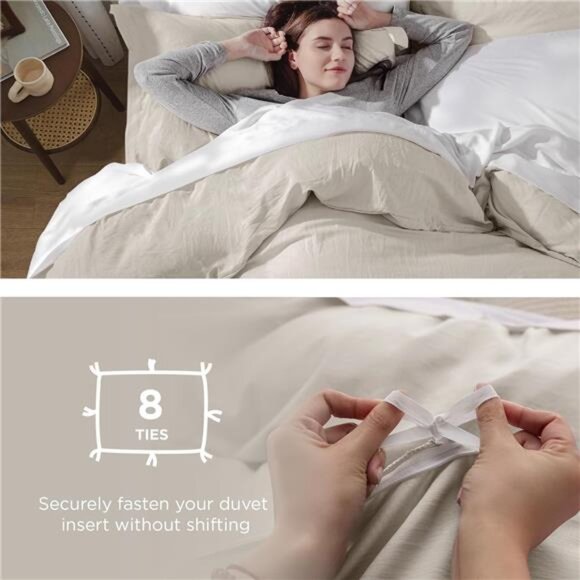 Bedsure Duvet Cover Queen Size - 3 Pieces Prewashed Extra Soft Bedding Set - Picture 5 of 7